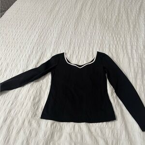 Elegant Black Long Sleeve Top